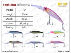 M&W Trolling Minnow(104), F0855
