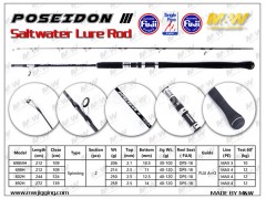 M&W POSEIDON Ⅲ Saltwater Lure Rod, F0038 M&W POSEIDON Ⅲ Saltwater Lure Rod, F0038