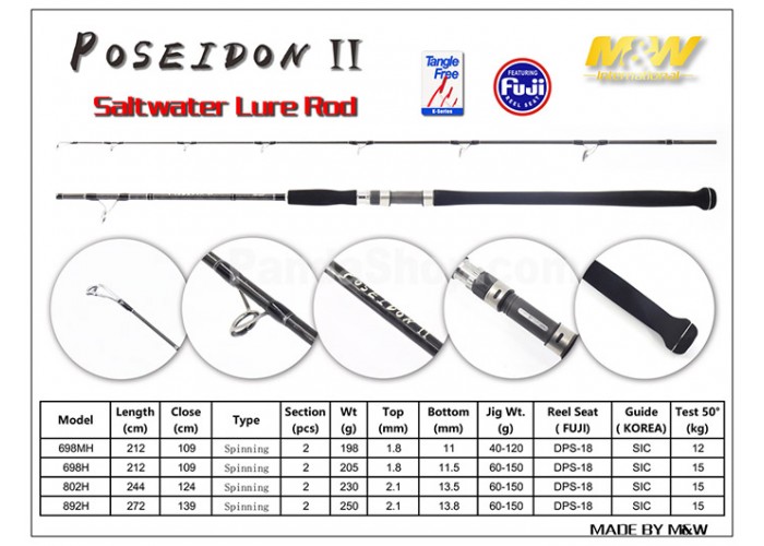 M&W POSEIDON II Saltwater Lure Rod(new) - PandaShop
