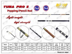 M&W TUNA PRO II Popping/Pencil Rod