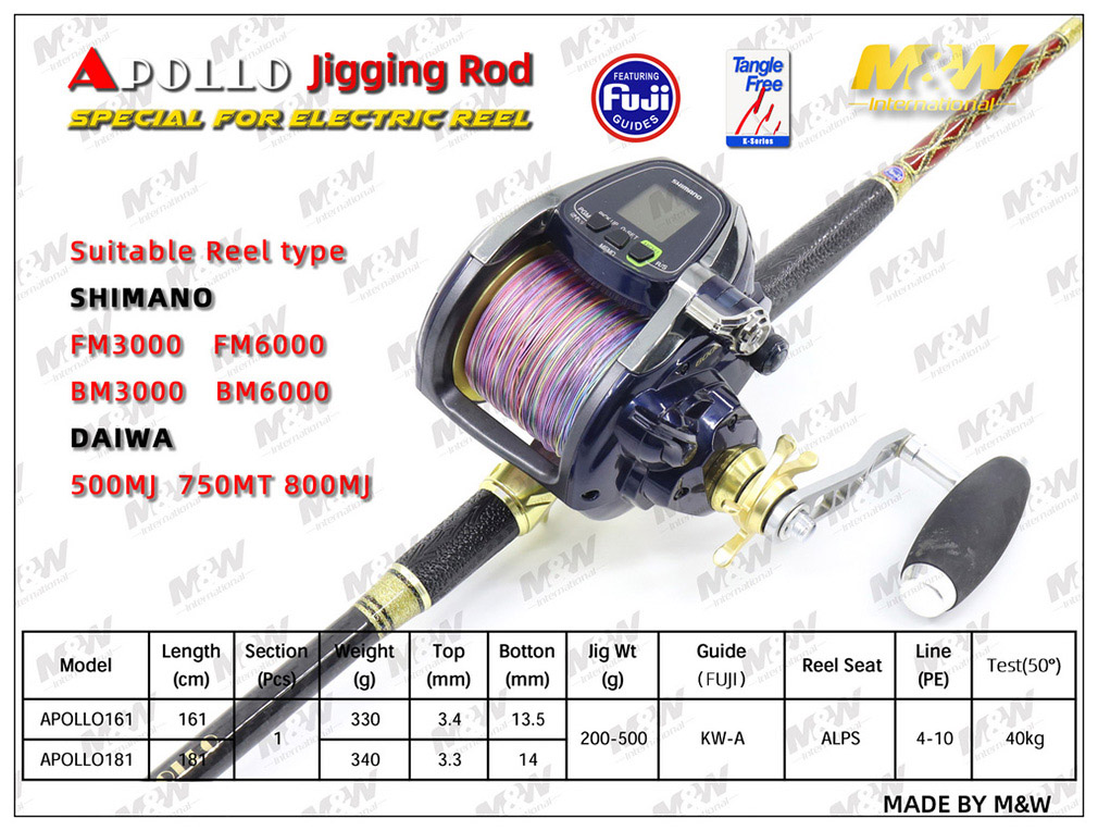 M&W APOLLO Jigging Rod(Special for electric reel) - PandaShop